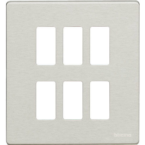 BTicino Cover plate 3+3 modules — manufacturer representative image
