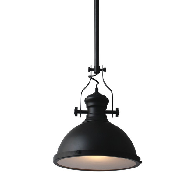 ACA Lighting BELL BLACK 1XE27 WITH GLASS METAL CRONUS — KS1300P311BK