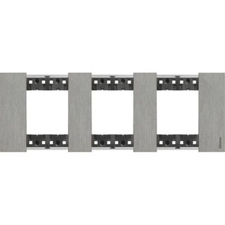 BTicino 2x3P 71mm Living Now plate — KA4802M3ZG