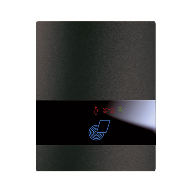AVE Front plate for Hotel Management System – anthracite brushed aluminium – 6(3+3) modules — 44PATC76GA-ANS