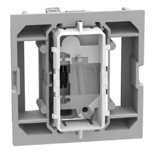 BTicino 1-way switch 1P 10AX 2 modules, neutral, axial, lightable, automatic terminals — Y4051M2A