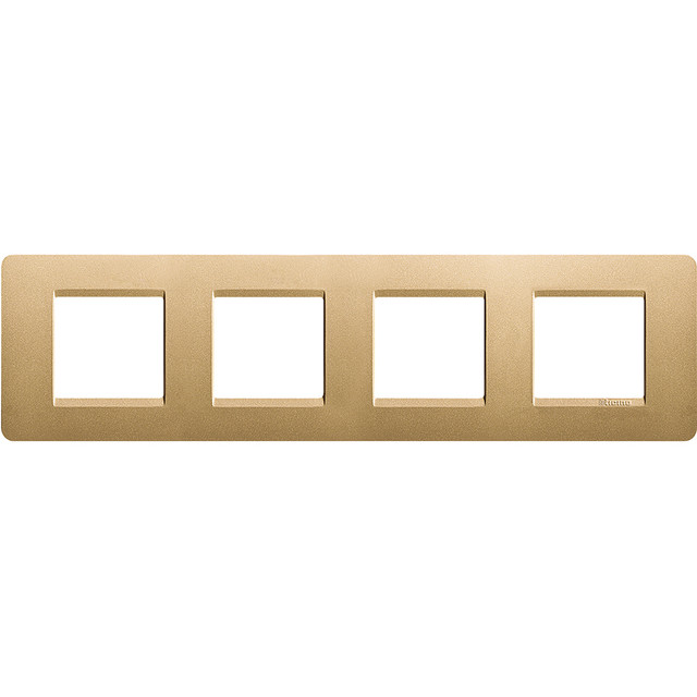 BTicino Cover plate 2x4P 71mm horizontal — AM4802/4GL