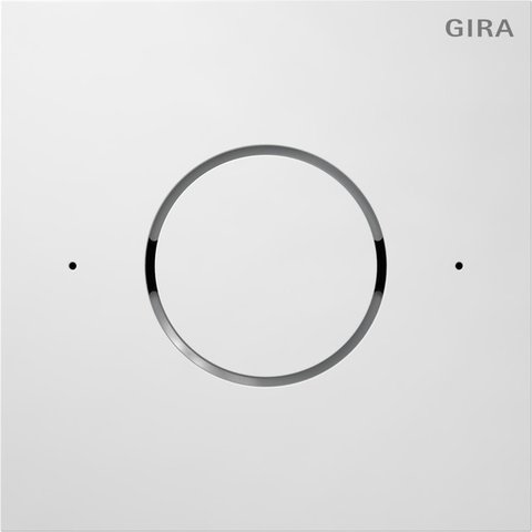Gira System 106 IP intercom module front plate traffic white (laquered) — 5544902