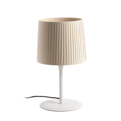 Faro Barcelona SAMBA White/ribbon beige table lamp — manufacturer representative image