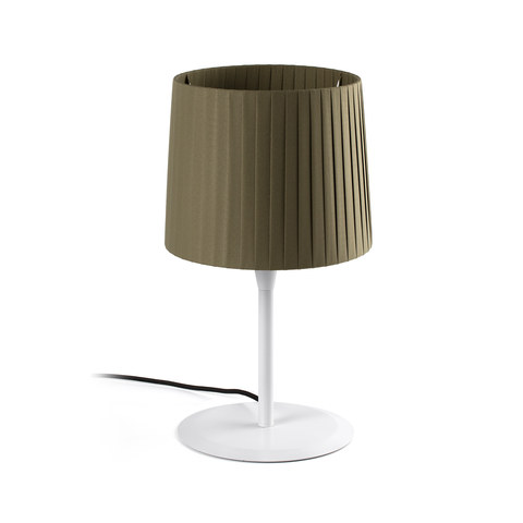 Faro Barcelona SAMBA White/ribbon green table lamp — manufacturer representative image