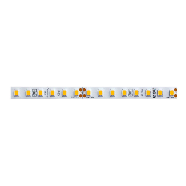 ACA Lighting SAMSUNG LED STRIP 5M 7.7W/M 1280LM/M 24V DC IP65 HEAT SHRINK 3000K Ra80 8mm 5YRS 0 MAX.35W — 24778030PCHS