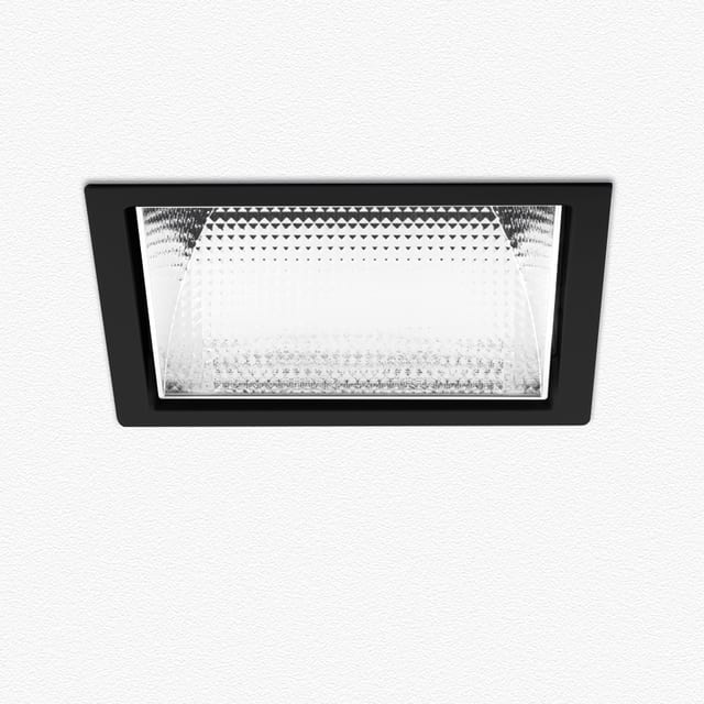 Artemide Luceri Kadro Trim - Faceted Mirror Optics Tunable White - Driver TW DALI 8 - Black — BB12304