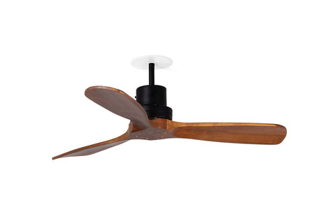 Faro Barcelona MINI LANTAU RECESSED S Ceiling fan black/walnut — manufacturer representative image