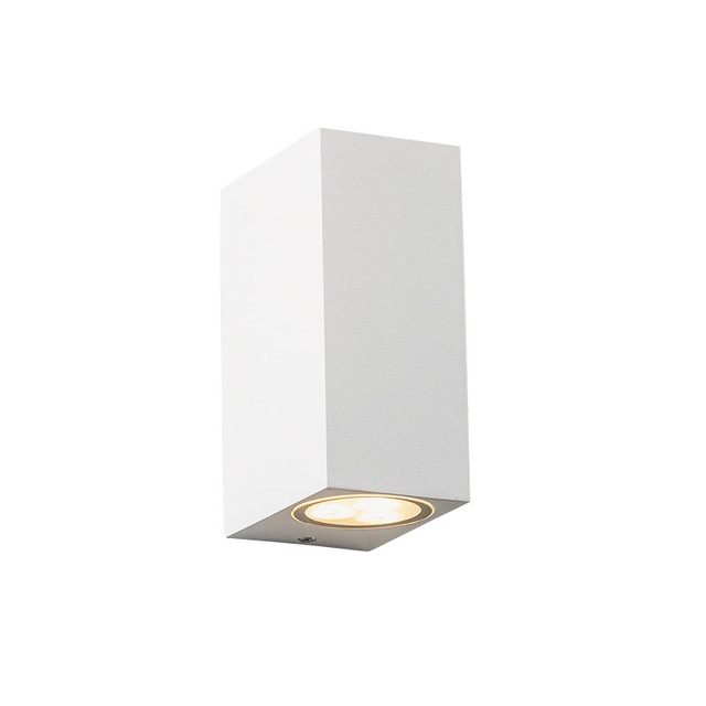 ACA Lighting LUMINAIRE WALL MATT WHITE GU10 230V AC IP44 MAX 2X7W — LG2204GU10W