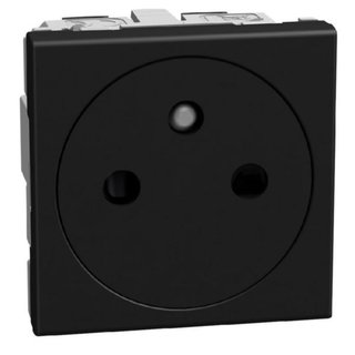 BTicino French standard socket 2 P+E 16 A 250 V - flat - 2 module - dark — YD4142AF