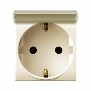 AVE 2P+E 16A SCHUKO SOCKET+LID CLASS 2M — 449090SS