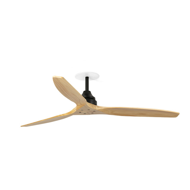 Faro Barcelona ALO RECESSED L Ceiling fan black/pine — 33718DCR
