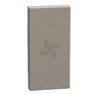BTicino lightable key cover with fan symbol, 1 module stone, axial — YG4916R