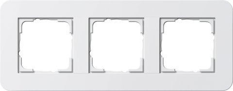 Gira E3 cover frame pure white glossy with pure white glossy carrier frame Pure white glossywith pure white glossy carrier frame — 0213410