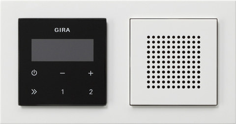Gira RDS FM radio speaker + fr. E2 Gira E2 p.white — manufacturer representative image
