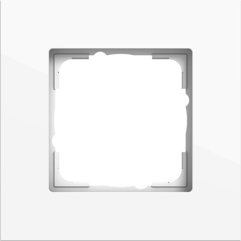 Gira Esprit cover frame aluminium pure white glossy (lacquered) aluminium pure white glossy (lacquered) — 0211403