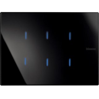 BTicino Axolute command with 6 keys to manage single or group loads and other functions - 3 modules. — HS4657M3