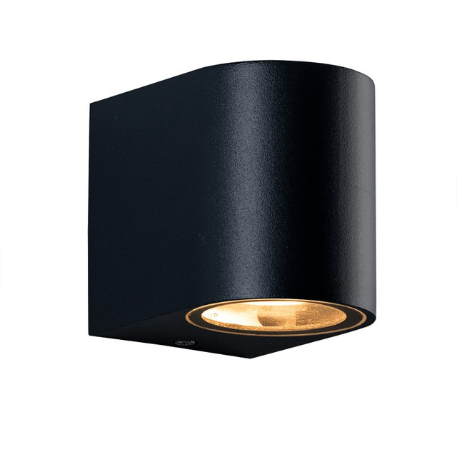 ACA Lighting GU10 WALL LUMINAIRE 230V AC SAND BLACK IP65 MAX.35W — LG2201GU10B