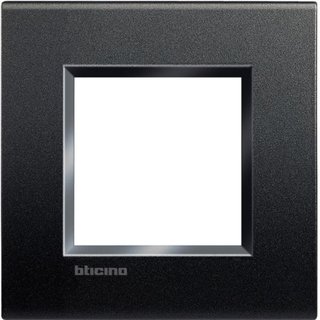 BTicino Square cover plate 2 modules - anthracite — LNA4802AR