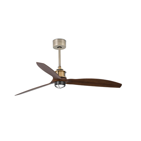 Faro Barcelona JUST FAN M Old gold/walnut fan 3000K — manufacturer representative image