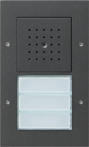 Gira Surface-mounted door station, 3 gang anthracite — 126767