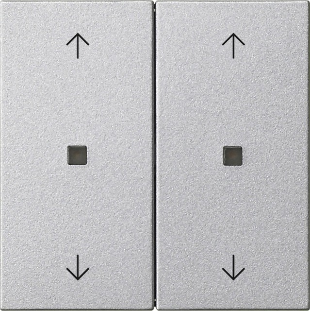 Gira rocker 2-g arrows ctrl.win. System 55 c.alum.(lac.) — 538626