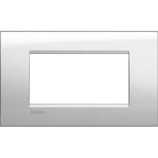 BTicino Square cover plate 4 modules - silver moon — LNA4804GL