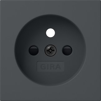 Gira Cover for socket outlet with earth pin 16 A 250 V~ and increased contact protection (Safety Plus) anthracite System 55 — 494528