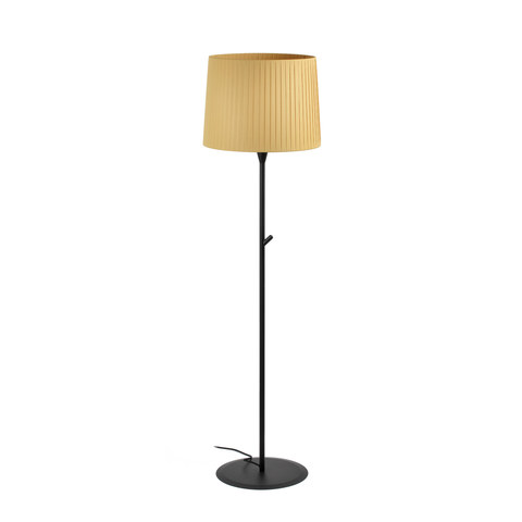 Faro Barcelona SAMBA Black/ribbon yellow floor lamp — manufacturer representative image