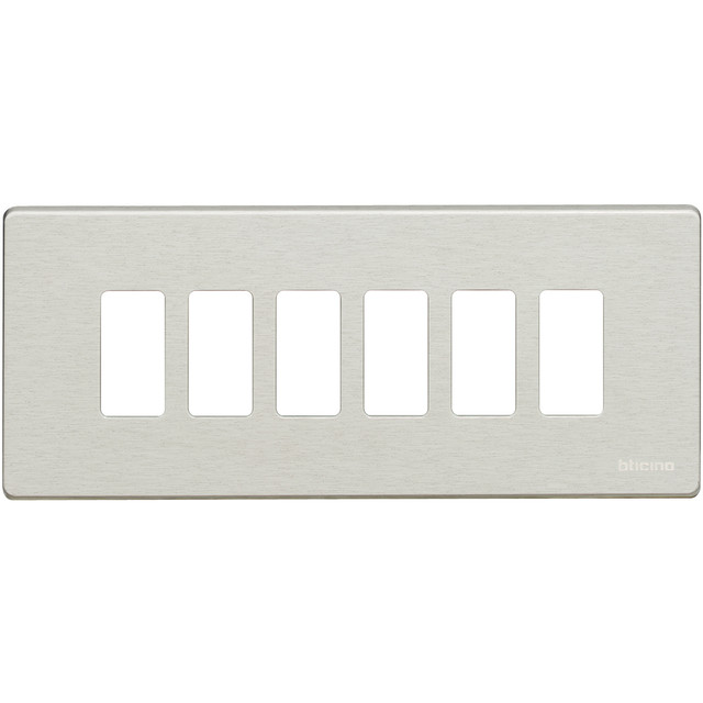 BTicino Cover plate 6 modules — 506L/6/X