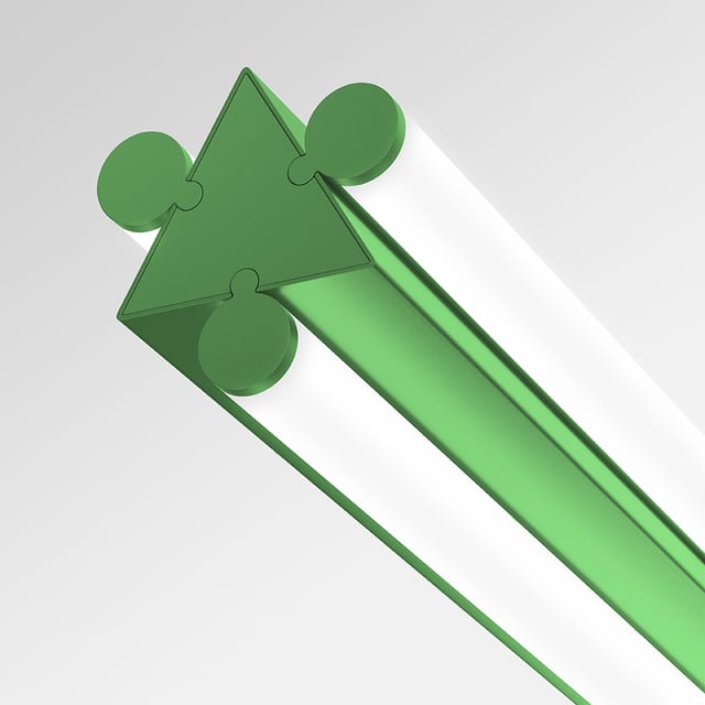 Artemide Dreispitz - Suspension Horizontal - 3 Diffused Emission - 120 - Green — 1850010A
