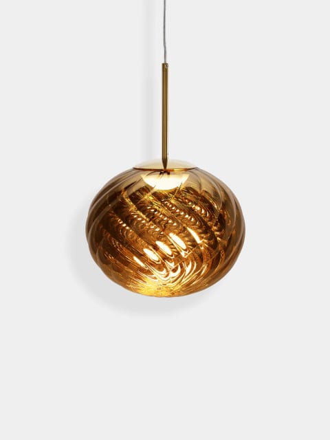Tom Dixon Whirl Medium Pendant | Gold Polished Polycarbonate — WHS01GO-PEUM1