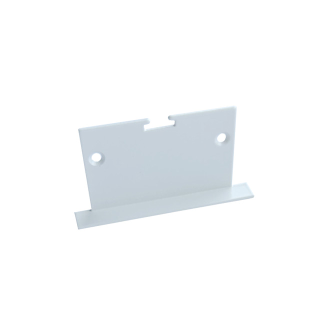 ACA Lighting SET OF METAL END CAPS FOR P281 2 PCS WITHOUT HOLE WHITE — EP281W