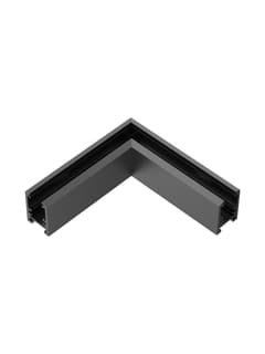 Zambelis 25232 SURFACE HORIZONTAL CORNER FOR MAGNETIC TRACK 6MM SANDY BLACK