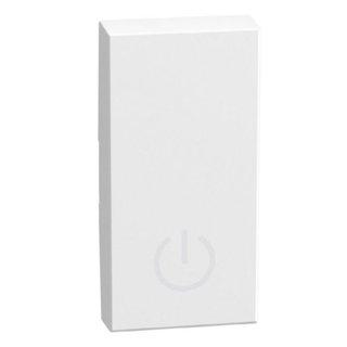 BTicino lightable key cover with boyler symbol, 1 module white, rocker — YW4915S