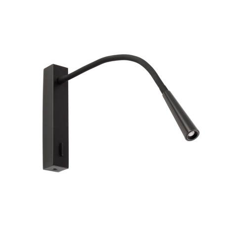 Faro Barcelona FLIN Black wall lamp with reading light — manufacturer representative image