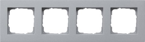 Gira E2 cover frame for flat installation colour aluminium colour aluminium (lacquered) — 0214255