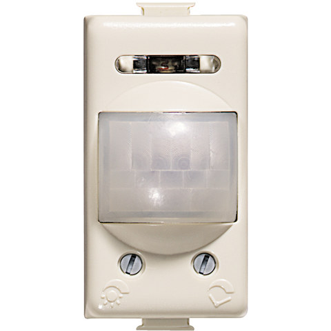 BTicino 1-way switch with passive IR detector — manufacturer representative image
