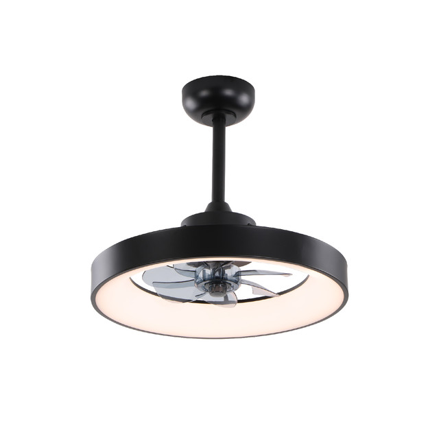 ACA Lighting CEILING FAN 20 DIM BLACK 7 BLADES ABS REMOTE CONTROL & TIMER LED 34W 3332L Φ500mm — FAN6697BK