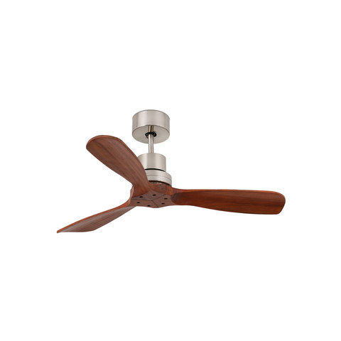 Faro Barcelona MINI LANTAU S Matt nickel/walnut fan — manufacturer representative image