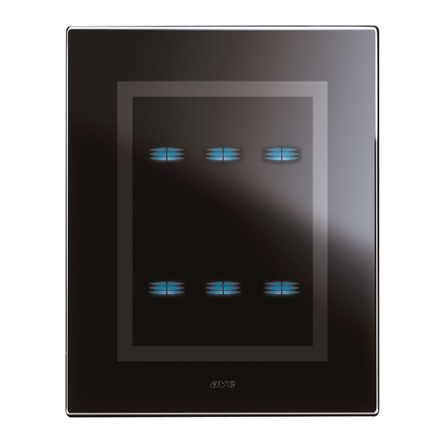 AVE GLASS TOUCH BLACK PLATE 3+3CONTROLS — 44PVTC33NAL