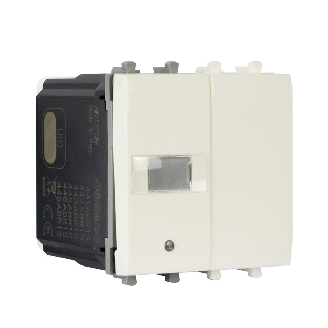 AVE ACTUATOR WITH 16A RELAY AND METER – WHITE DOMUS – AVEBUS – 2 MOD S44 — 441ABR1S