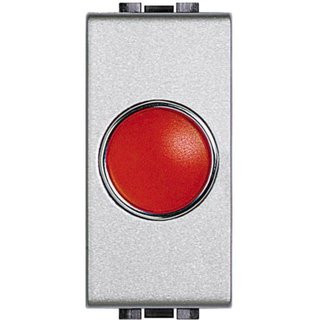 BTicino Lamp carrier with red Light. To complete with red LED (LN4742V27CM) — NT4371R