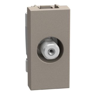 BTicino Type F TV coaxial connector - 1 module - stone — YG4202F