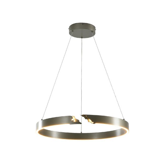 ACA Lighting RUNO- PENDANT LIGHT BRUSH SILVER ALUMINUM+ SILICONE LED 30W CCT 2800K-3200K-4000K 900LM IP20 — KY011EC92C