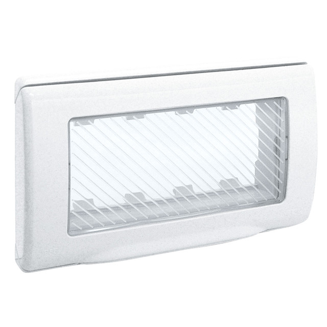 AVE 4 gang splash proof front plate – no frame required – Banquise white — 45SP44B
