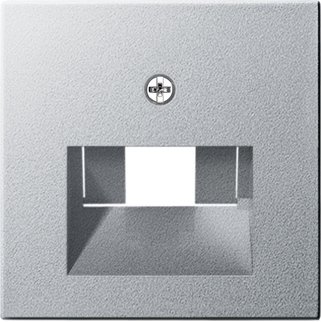 Gira Cover for UAE/IAE (ISDN) and network connection box colour aluminium without inscription space — 027026