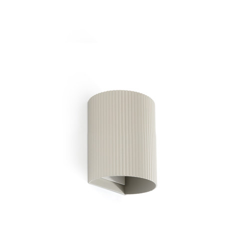 Faro Barcelona SOLE Grey round wall lamp fluted — manufacturer representative image