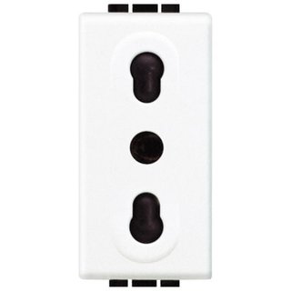 BTicino Socket 2P+T 10/16A 250 Vac - shielded tulip contacts — N4180