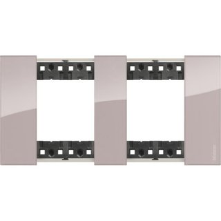 BTicino 2x2P 71mm Living Now plate — KA4802M2DM